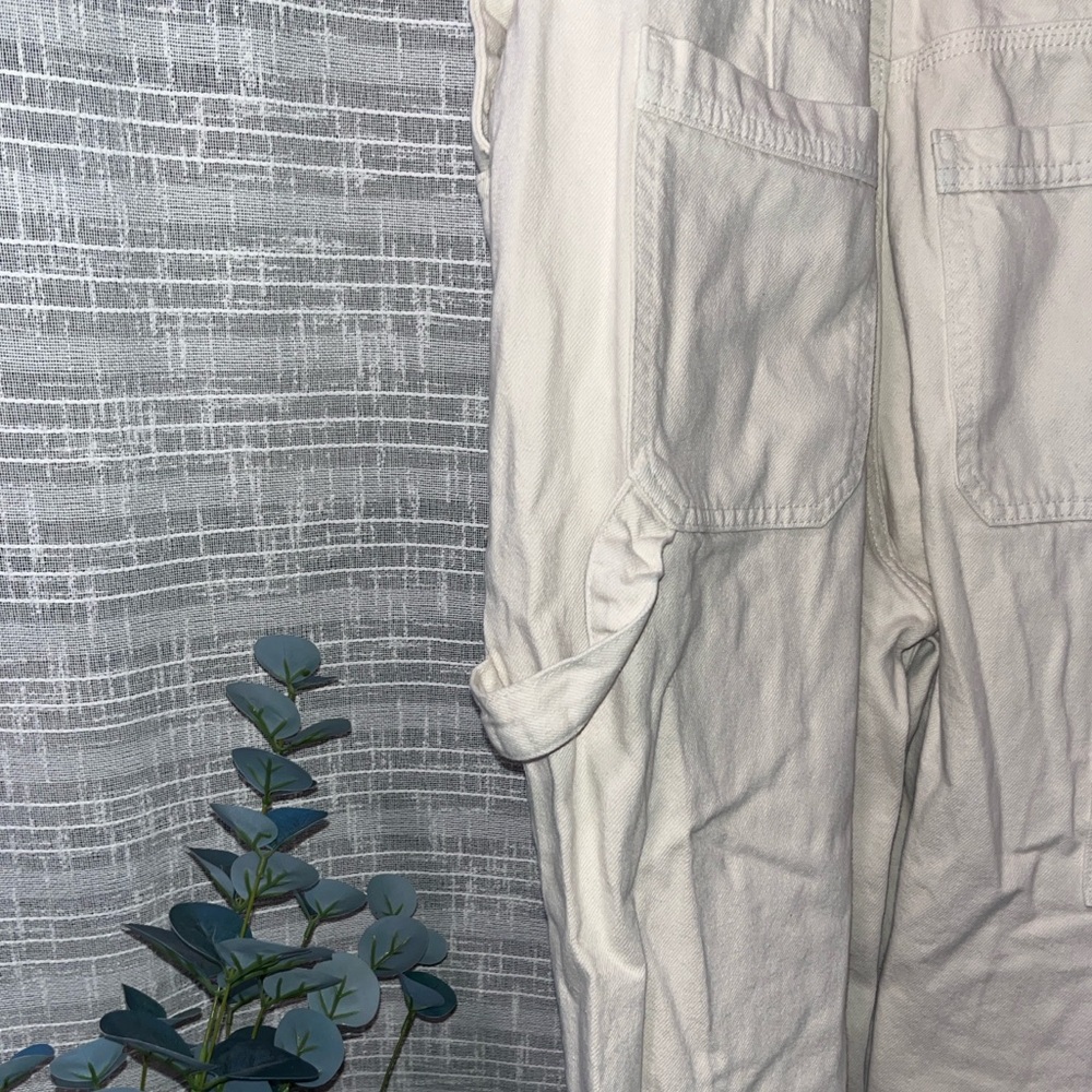 GOOD AMERICAN Good 90s Overalls - Size 4 / 27 - Small (Color: Bone) - Picture 6 of 8